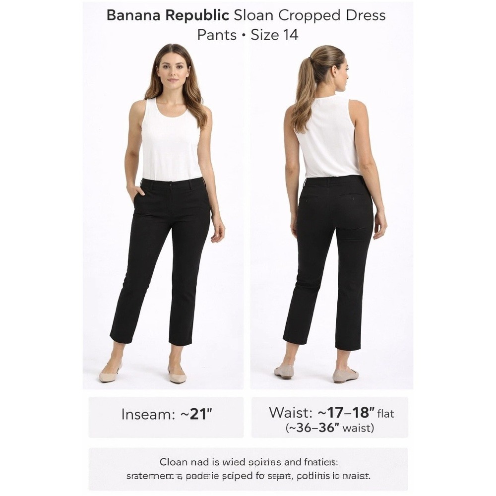 Banana Republic Black Sloan Cropped Dress Pants